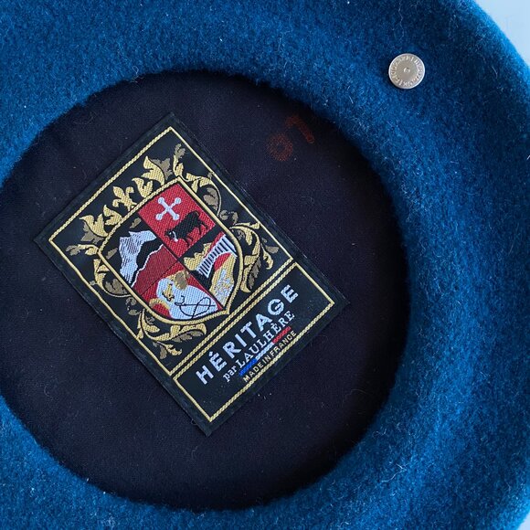 Laulhere-France "Le Basque" 100% French Merino Wool Beret FINEST QUALITY Emerald - Picture 3 of 6